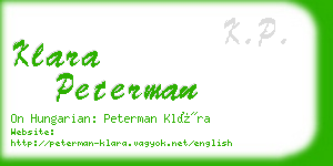 klara peterman business card